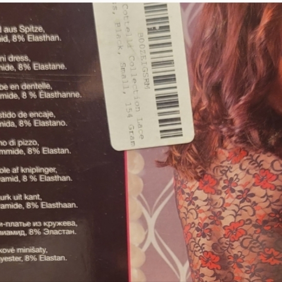 2️⃣7️⃣Kleid Lingerie Dress Floral Sheen Sz S Lace - Picture 4 of 5